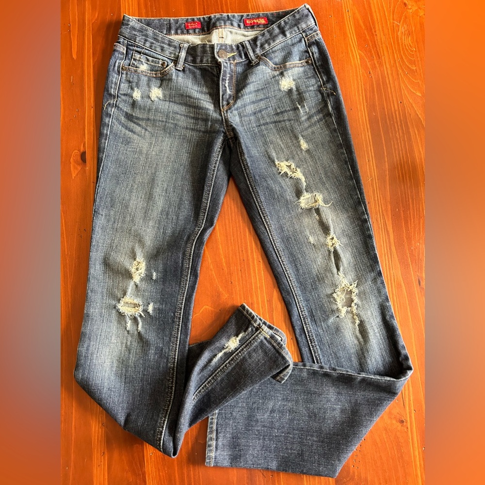 EXPRESS DISTRESSED STELLA STRAIGHT LEG JEANS SIZE 4L